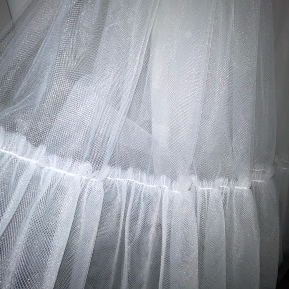 Katie May White Tulle Short Strapless Dress - Picture 7 of 9